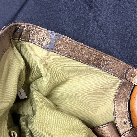 Fossil Handbag Hawaiian Print W/Wooden Handles - Picture 11 of 13